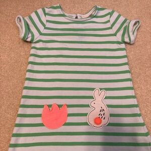 Cat & Jack Green and White Striped Dress